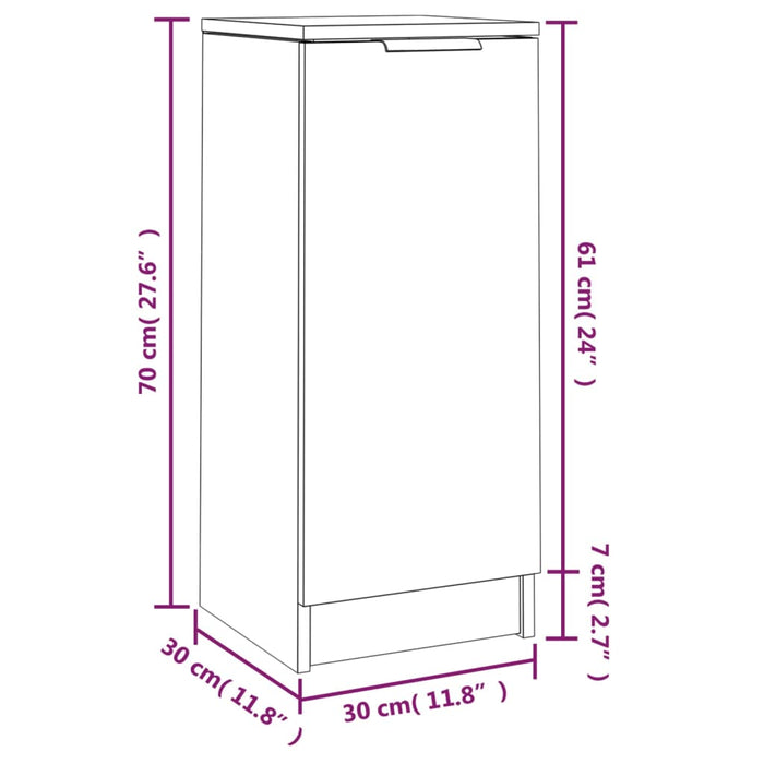 Dulap, alb, 30x30x70 cm, lemn prelucrat - WALTI WALTI