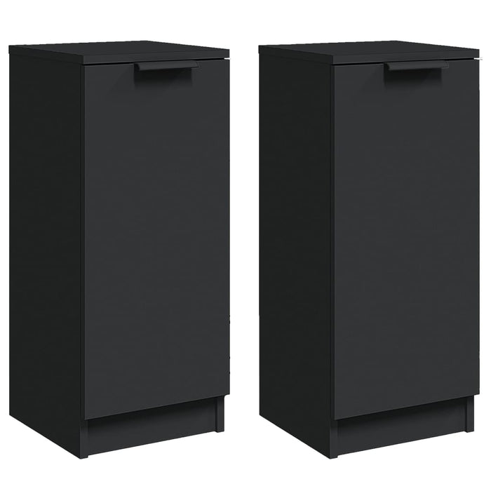 Servante, 2 buc., negru, 30x30x70 cm, lemn prelucrat - WALTI WALTI
