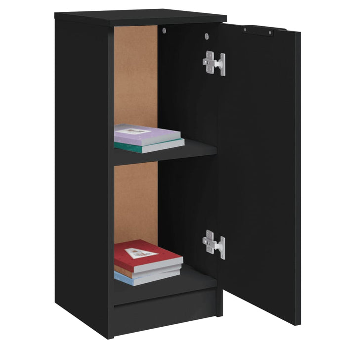 Servante, 2 buc., negru, 30x30x70 cm, lemn prelucrat - WALTI WALTI
