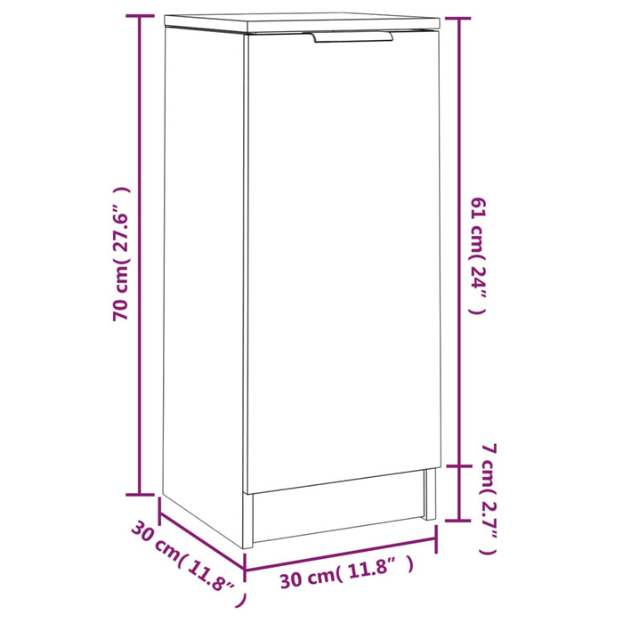 Servante, 2 buc., negru, 30x30x70 cm, lemn prelucrat - WALTI WALTI