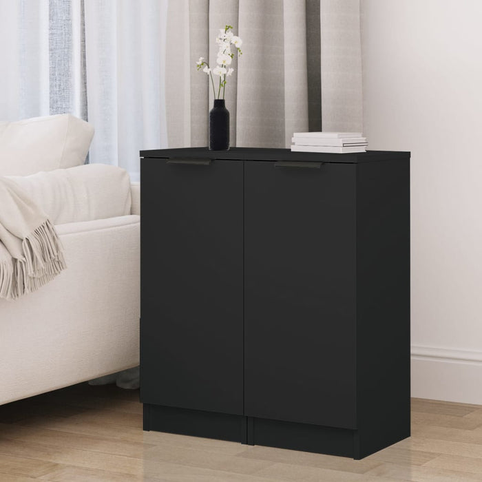 Servante, 2 buc., negru, 30x30x70 cm, lemn prelucrat - WALTI WALTI