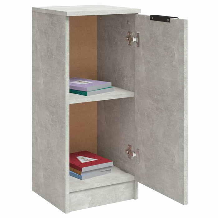 Dulapuri, 2 buc., gri beton, 30x30x70 cm, lemn compozit WALTI