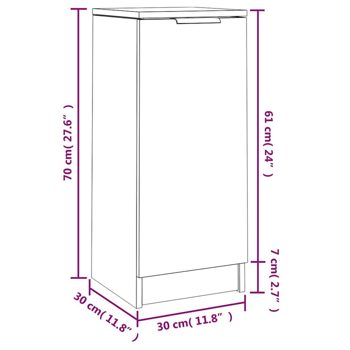 Dulapuri, 2 buc., gri beton, 30x30x70 cm, lemn compozit WALTI