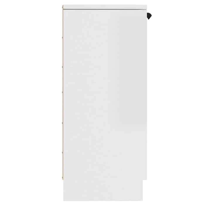 Dulapuri, 2 buc., alb extralucios, 30x30x70 cm, lemn compozit WALTI