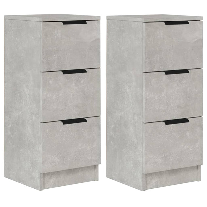 Dulapuri, 2 buc., gri beton, 30x30x70 cm, lemn compozit - WALTI WALTI