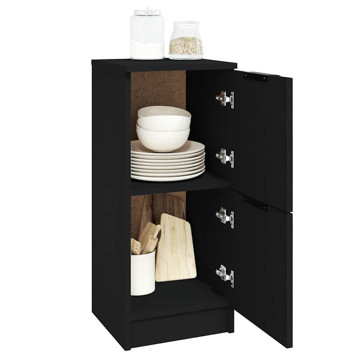 Dulap, negru, 30x30x70 cm, lemn prelucrat WALTI
