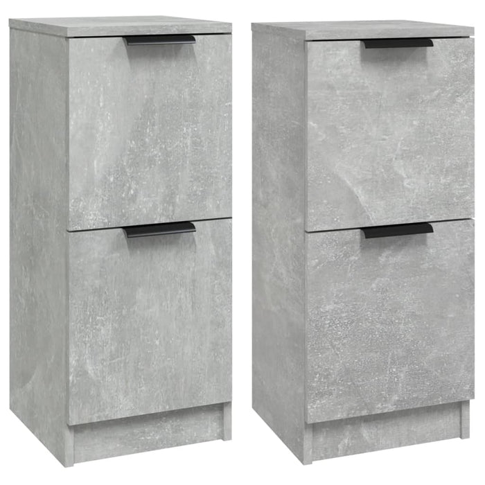 Dulapuri, 2 buc., gri beton, 30x30x70 cm, lemn compozit - WALTI WALTI