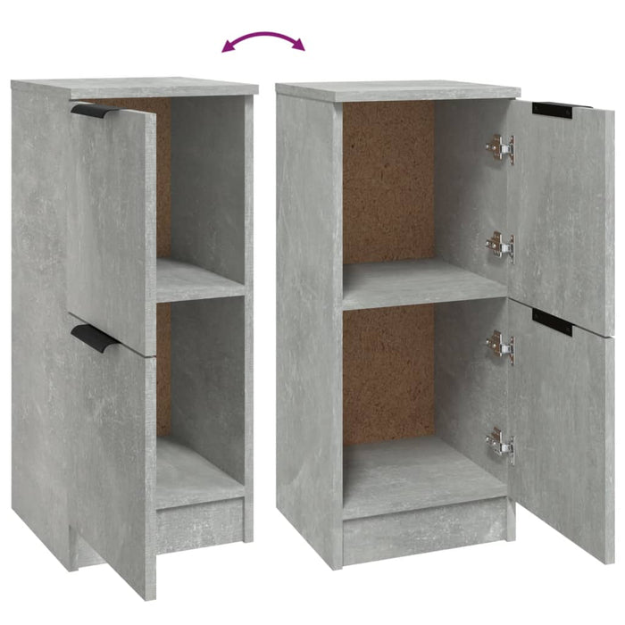 Dulapuri, 2 buc., gri beton, 30x30x70 cm, lemn compozit - WALTI WALTI