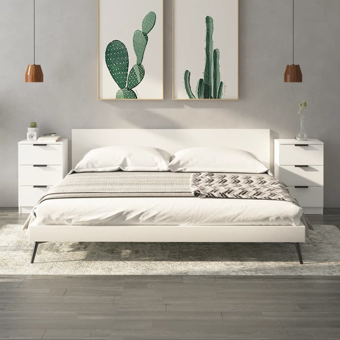 Noptiere, 2 buc., alb, 40x36x65 cm - WALTI WALTI