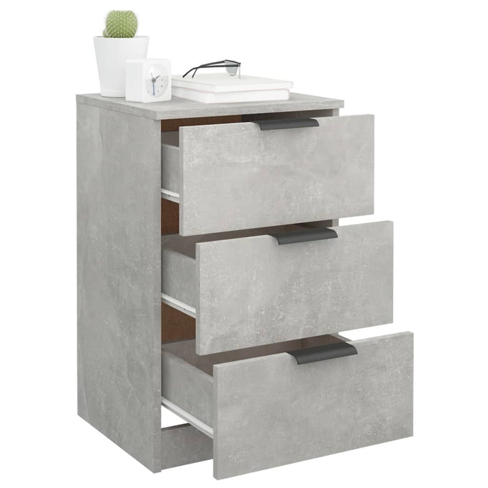 Noptiere, 2 buc., gri beton, 40x36x65 cm - WALTI WALTI