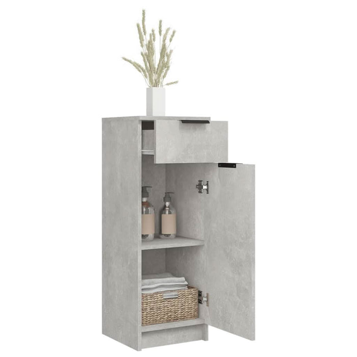 Dulap de baie, gri beton, 32x34x90 cm, lemn compozit - WALTI WALTI