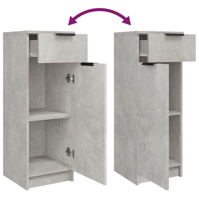 Dulap de baie, gri beton, 32x34x90 cm, lemn compozit - WALTI WALTI