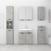 Dulap de baie, gri beton, 64,5x33,5x59 cm, lemn compozit - WALTI WALTI