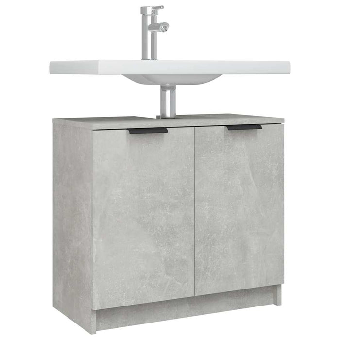 Dulap de baie, gri beton, 64,5x33,5x59 cm, lemn compozit - WALTI WALTI