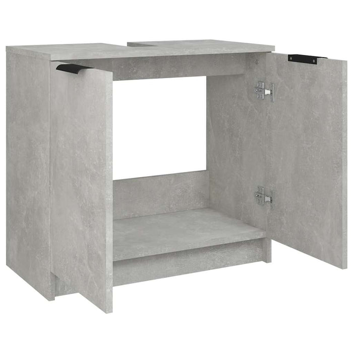 Dulap de baie, gri beton, 64,5x33,5x59 cm, lemn compozit - WALTI WALTI