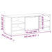 Comodă TV, gri beton, 102x35,5x36,5 cm, lemn compozit - WALTI WALTI