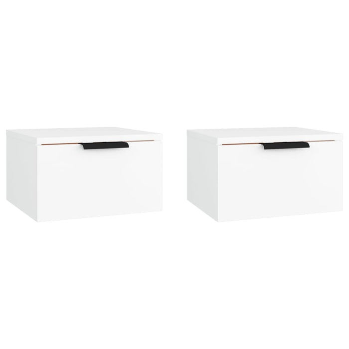 Noptiere de perete, 2 buc., alb, 34x30x20 cm - WALTI WALTI