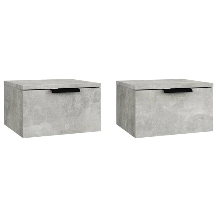 Noptiere de perete, 2 buc., gri beton, 34x30x20 cm - WALTI WALTI