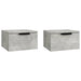 Noptiere de perete, 2 buc., gri beton, 34x30x20 cm - WALTI WALTI