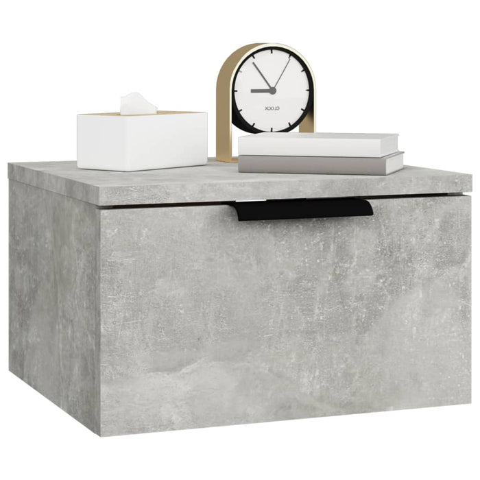 Noptiere de perete, 2 buc., gri beton, 34x30x20 cm - WALTI WALTI