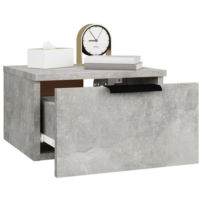 Noptiere de perete, 2 buc., gri beton, 34x30x20 cm - WALTI WALTI