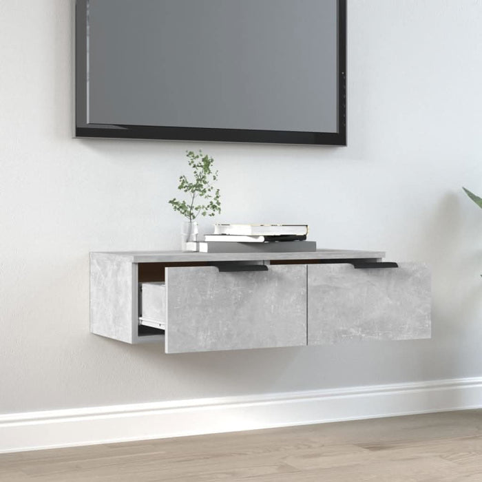 Dulap de perete, gri beton, 68x30x20 cm, lemn compozit - WALTI WALTI
