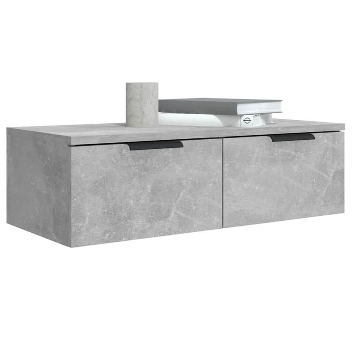 Dulap de perete, gri beton, 68x30x20 cm, lemn compozit - WALTI WALTI