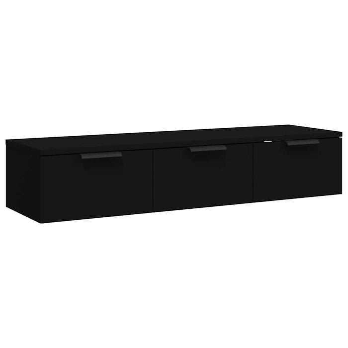 Dulap de perete, negru, 102x30x20 cm, lemn prelucrat WALTI