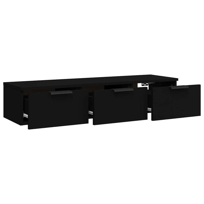 Dulap de perete, negru, 102x30x20 cm, lemn prelucrat WALTI