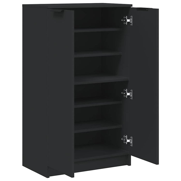 Pantofar, negru, 59x35x100 cm, lemn prelucrat WALTI