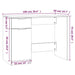 Birou, alb, 100x50x75 cm, lemn prelucrat - WALTI WALTI