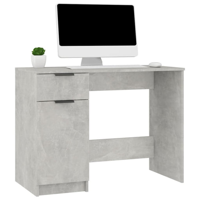 Birou, gri beton, 100x50x75 cm, lemn prelucrat - WALTI WALTI
