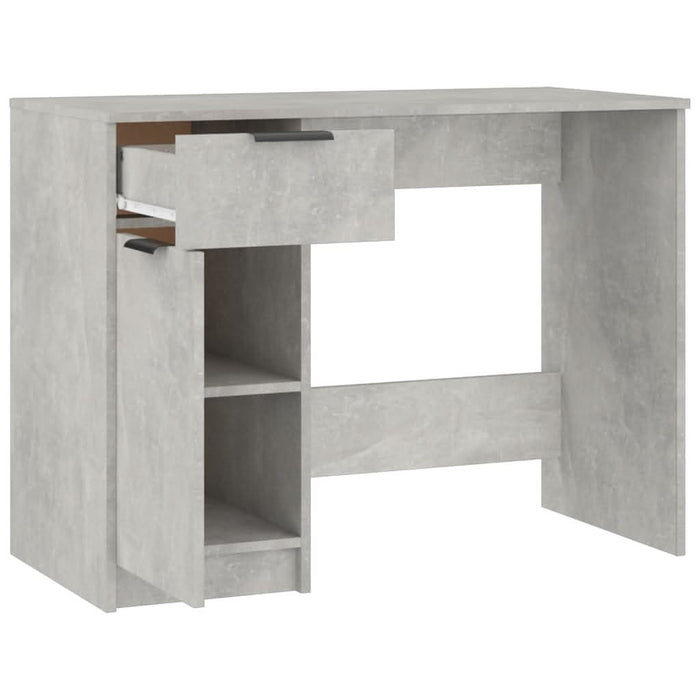 Birou, gri beton, 100x50x75 cm, lemn prelucrat - WALTI WALTI