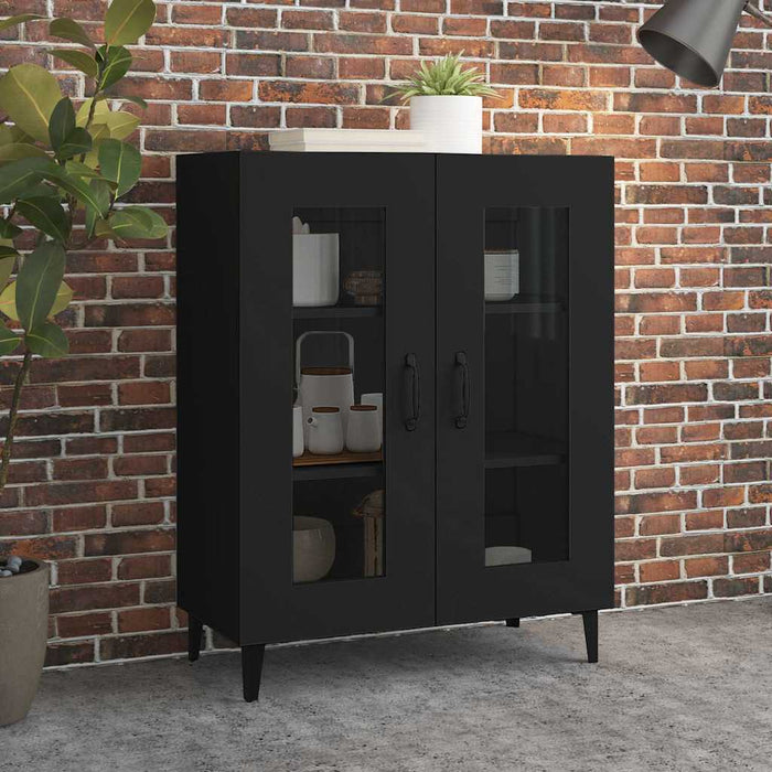 Dulap, negru, 69,5x34x90 cm, lemn compozit WALTI