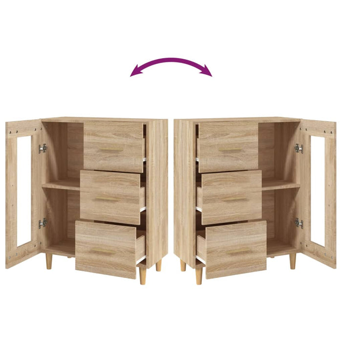 Dulap, stejar sonoma, 69,5x34x90 cm, lemn compozit - WALTI WALTI