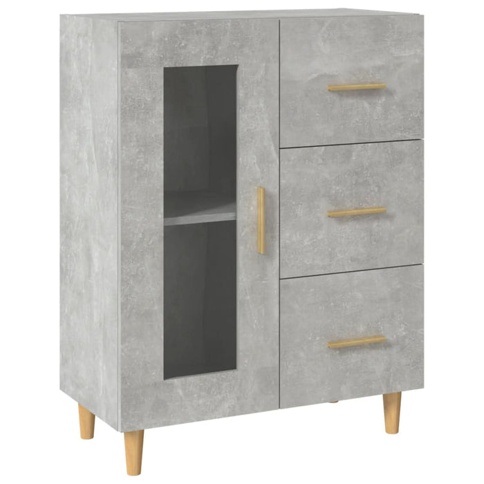Dulap, gri beton, 69,5x34x90 cm, lemn compozit - WALTI WALTI