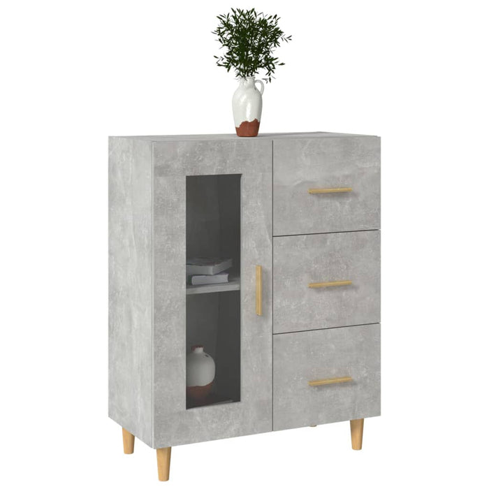 Dulap, gri beton, 69,5x34x90 cm, lemn compozit - WALTI WALTI