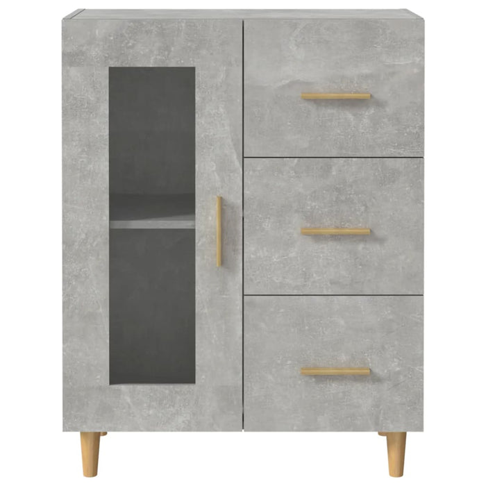 Dulap, gri beton, 69,5x34x90 cm, lemn compozit - WALTI WALTI