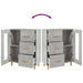 Dulap, gri beton, 69,5x34x90 cm, lemn compozit - WALTI WALTI