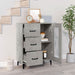Dulap, gri beton, 69,5x34x90 cm, lemn compozit - WALTI WALTI