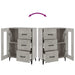 Dulap, gri beton, 69,5x34x90 cm, lemn compozit - WALTI WALTI