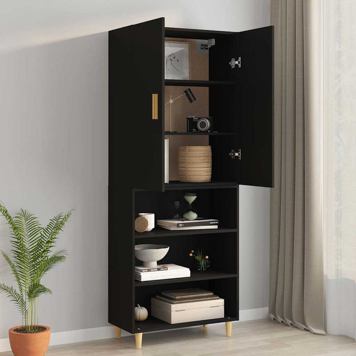 Dulap de perete suspendat, negru, 69,5x34x90 cm WALTI