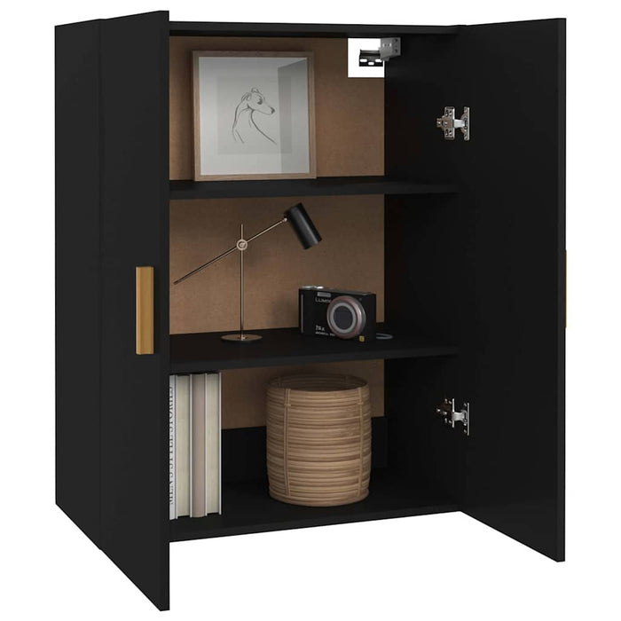 Dulap de perete suspendat, negru, 69,5x34x90 cm WALTI