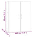 Dulap suspendat, alb, 69,5x34x90 cm, lemn prelucrat - WALTI WALTI