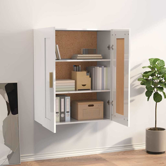 Dulap de perete alb extralucios 69,5x32,5x90 cm lemn prelucrat WALTI