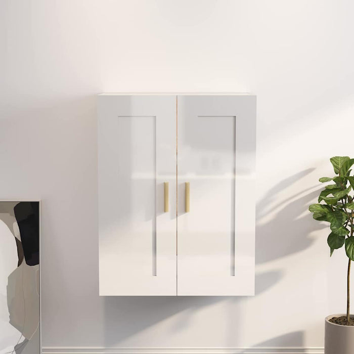 Dulap de perete alb extralucios 69,5x32,5x90 cm lemn prelucrat WALTI