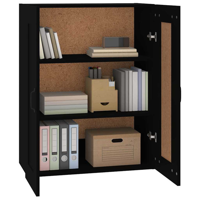 Dulap de perete suspendat, negru, 69,5x32,5x90 cm WALTI