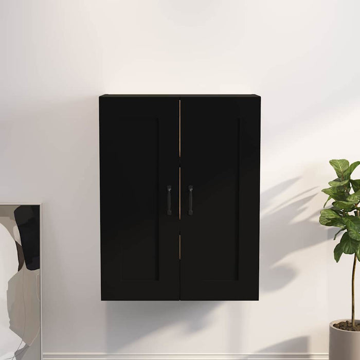 Dulap de perete suspendat, negru, 69,5x32,5x90 cm WALTI