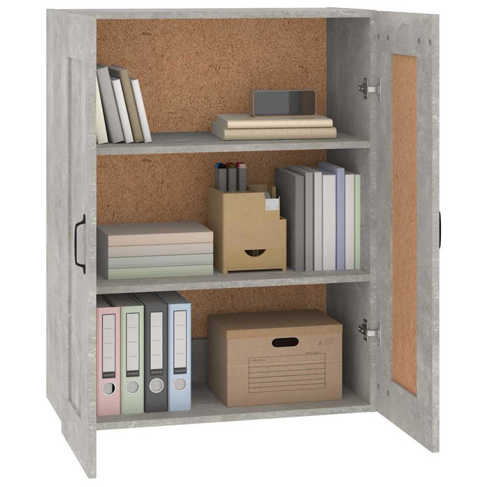 Dulap de perete suspendat, gri beton, 69,5x32,5x90 cm WALTI
