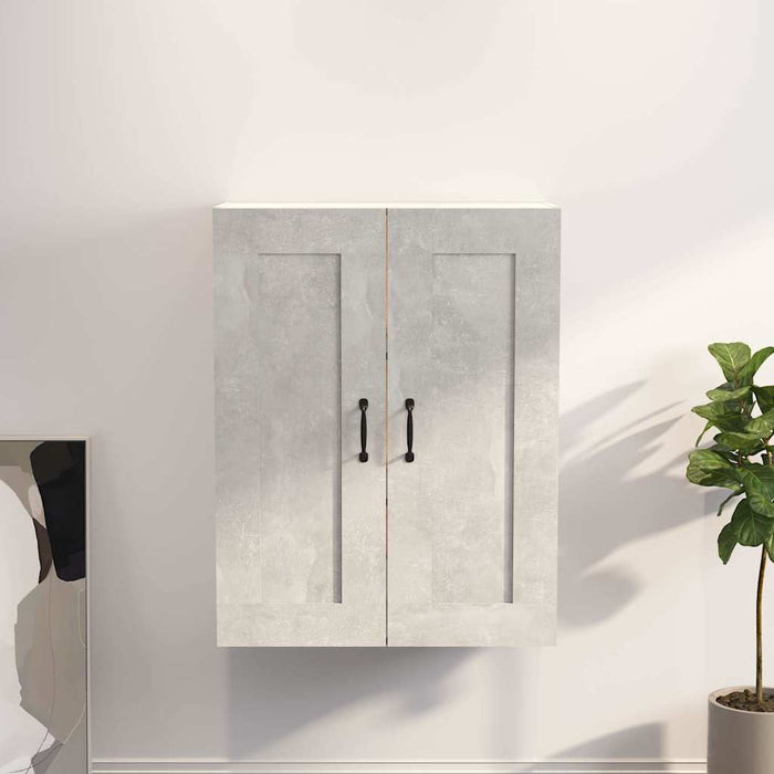 Dulap de perete suspendat, gri beton, 69,5x32,5x90 cm WALTI